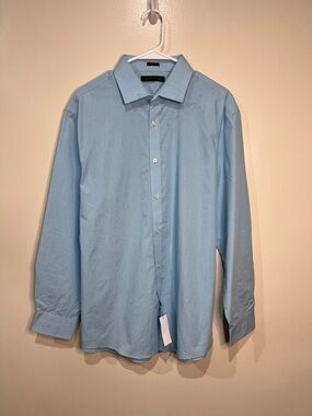 Tommy Hilfiger Dress Shirt size  16.5 32/33 Blue Slim Fit Button Up NWT